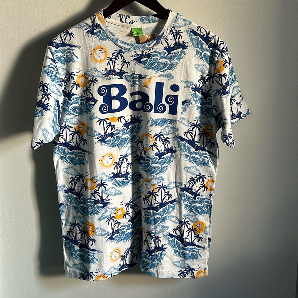 New Bali Men’s Vacation Souvenir Graphic Short Sleeve Cotton Crewneck T-Shirt